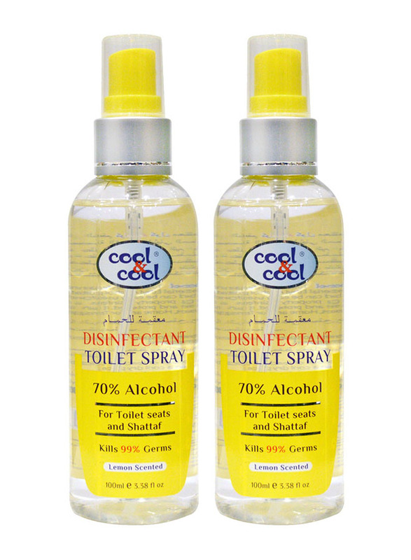 Cool & Cool Disinfectant Toilet Spray, 100ml, 2 Pieces, Yellow