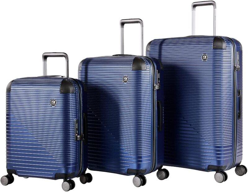 

Eminent Wheeled Luggage Trolley Set For Unisex TPO Compound 4 Double Inline Skate wheels with TSA lock KJ24N Set of 3 Blue