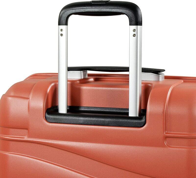 Eminent Makrolon Polycarbonate Lightweight Glamorous Hard Case Luggage with 4 Quiet Double Spinner Wheels and TSA Approved Lock KJ95 Brick Red