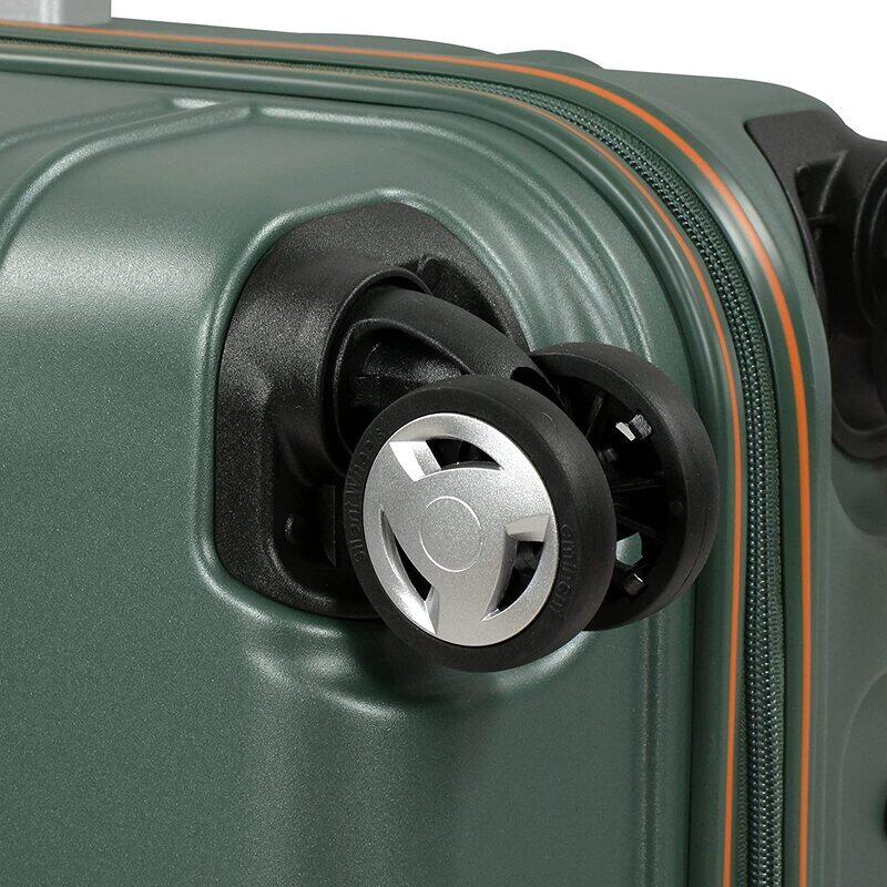 Eminent Makrolon Polycarbonate Lightweight Glamorous Hard Case Luggage with 4 Quiet Double Spinner Wheels and TSA Approved Lock KJ95 Mallard Green