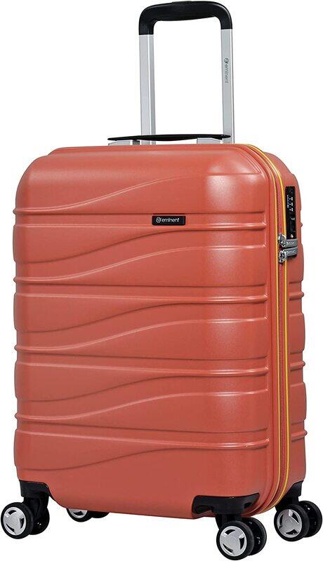 Eminent Makrolon Polycarbonate Lightweight Glamorous Hard Case Luggage with 4 Quiet Double Spinner Wheels and TSA Approved Lock KJ95 Brick Red