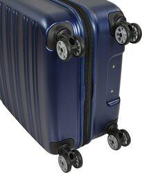 Eminent Hard Case Trolley Luggage Set of 3 Makrolon Polycarbonate Super Lightweight Anti Scratch Suitcases 4 Quiet Double Wheels TSA Lock KF91 Aqua Blue