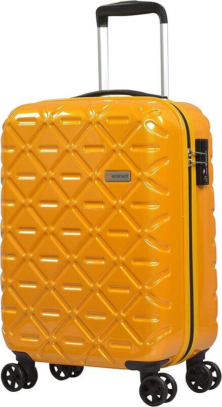 Eminent Wheeled Unisex Hard Shell Luggage Trolley Makrolon Lightweight 4 Quiet Double Spinner Wheel Suitcase with TSA lock KG18 Sunset Yellow DubaiStore Dubai