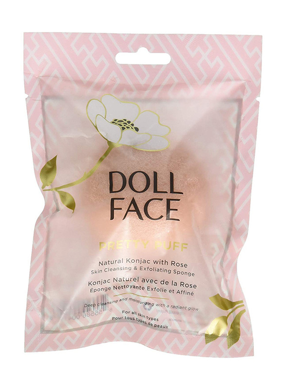 Doll Face Pretty Puff Konjac Sponge, Rose