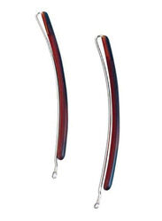 QVS 2 Pieces Hair Slides, Brown