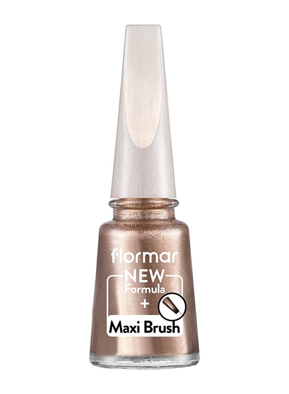 

Flormar Classic Nail Enamel with Maxi Brush, PL451 Rich Life, Brown