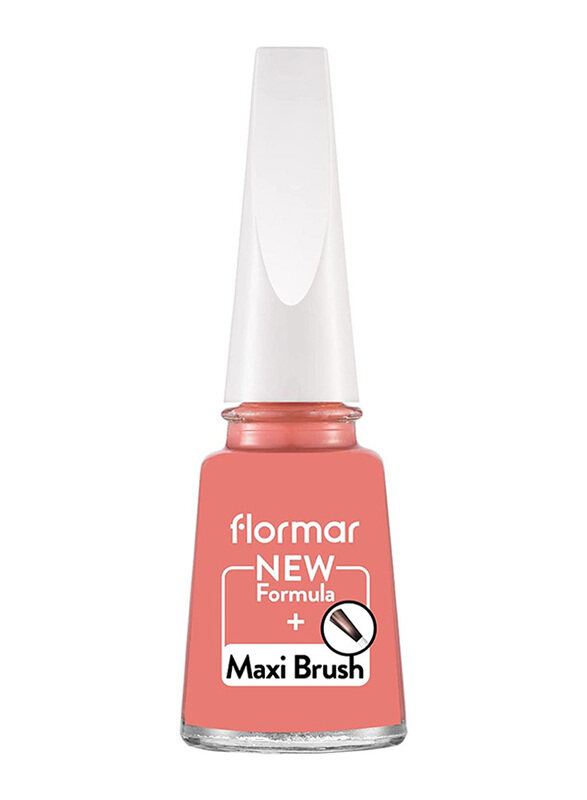 

Flormar Classic Nail Enamel with Maxi Brush, 011 Tender Salmon, Pink