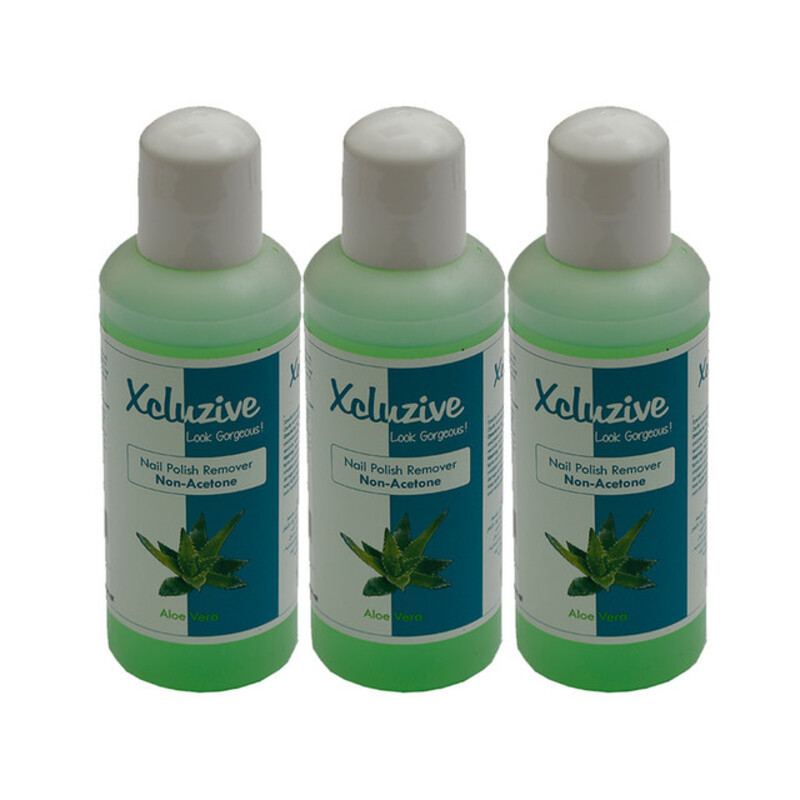 Xcluzive Aloevera Nail Polish Remover, 120ml x 3 Pieces