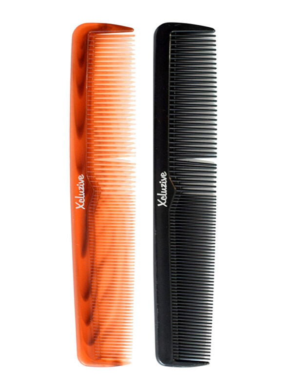 

Xcluzive 2 Pieces Pocket Comb Set, Brown/black