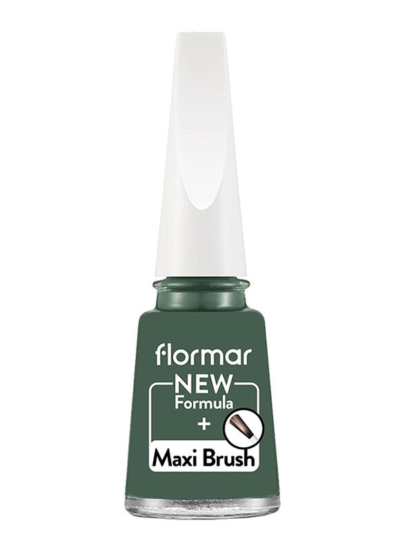 

Flormar Classic Nail Enamel with Maxi Brush, 454 Army Glam, Green