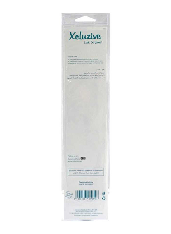 Xcluzive 2-Way Coarsea & Fine Pedicure File, White/Black