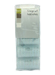 QVS 5 Pieces Large Self Hold Rollers, Blue