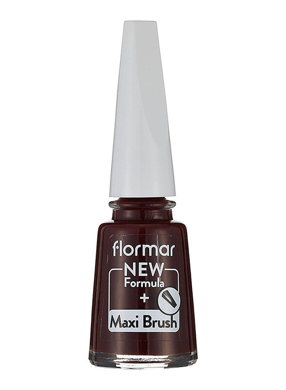 

Flormar Classic Nail Enamel with Maxi Brush, 311 Purple Scarlet, Purple
