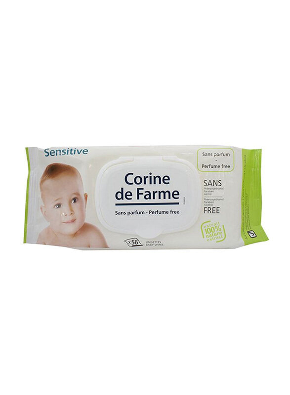 

Corine De Farme 56 Sachets Sensitive Baby Wipes with lid for Kids