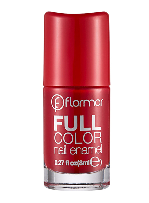 Flormar Full Color Nail Enamel, 8ml, Fc09 Neo Love Story, Red