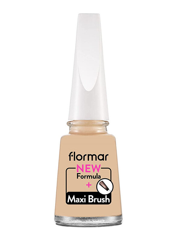 

Flormar Classic Nail Enamel with Maxi Brush, 246 Cream Silk, Beige