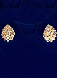 Glam Jewels The Jasmine Studs Earrings for Women, Gold