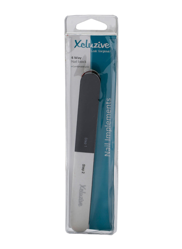 Xcluzive Maxi Nail Buffer, Black/Silver