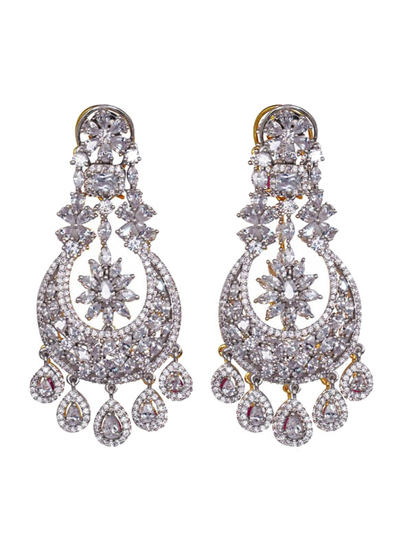 

Glam Jewelz Glam Jewels The Chandelier Dangle Earrings for Women, Silver