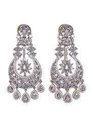 Glam Jewels The Chandelier Dangle Earrings for Women, Silver