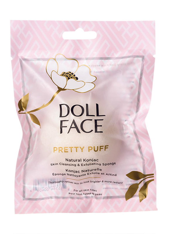 Doll Face Pretty Puff Konjac Sponge, Natural