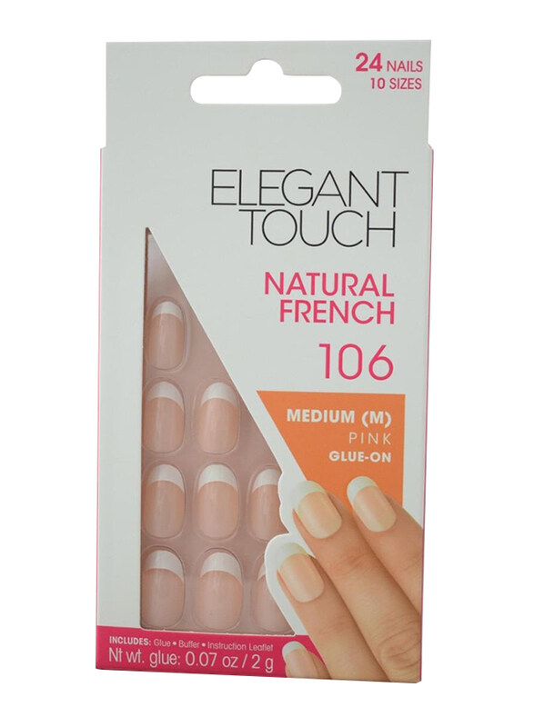 

Elegant Touch Natural French Nails, 24-Pieces, 106 Medium Pink