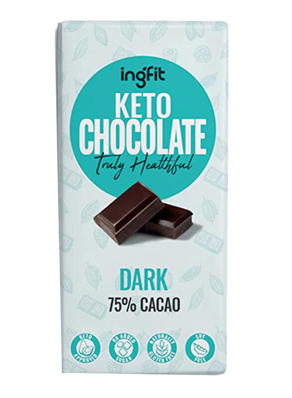 

Ingfit Premium Sugar Free Keto Dark Chocolate, 100g
