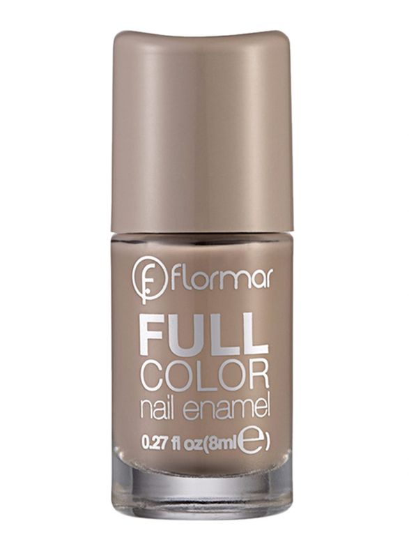 Flormar Full Color Nail Enamel, 8ml, Fc42 Sandy Toes, Brown