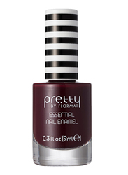 Pretty By Flormar Essential Nail Enamel, 9ml, 017 Cherry Jam, Red