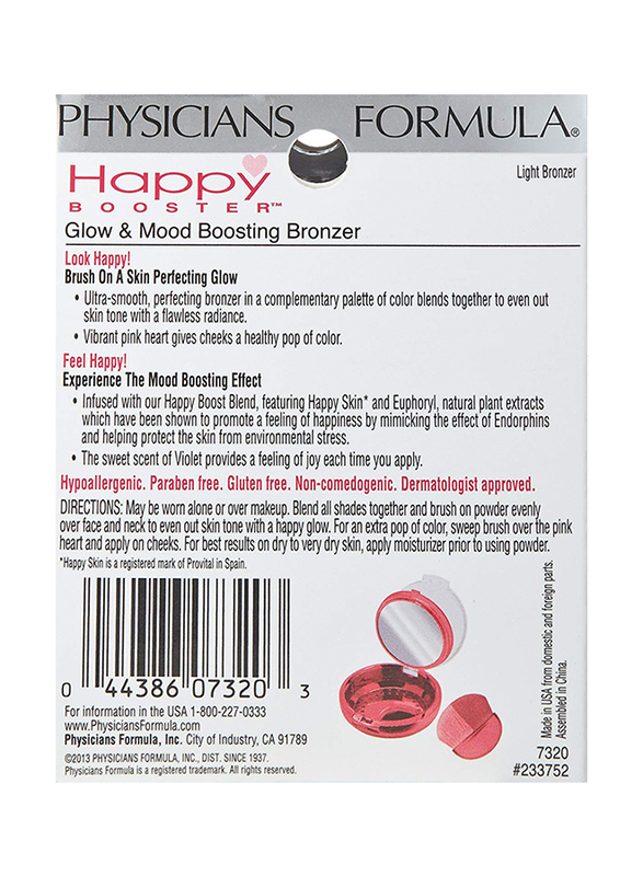 Physicians Formula Happy Glow and Mood Boosting Powder, 9.7gm, Light Bronzer, Brown