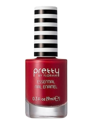 Pretty By Flormar Essential Nail Enamel, 9ml, 014 Red Apple, Red