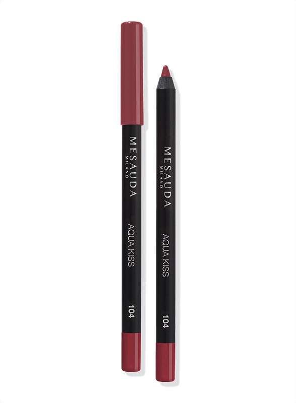 Mesauda Aqua Kiss Waterproof Lip Pencil, 1.14gm, 104 Printemps, Red