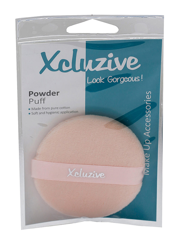 Xcluzive Pure Cotton Powder Puff 7 Cm, Beige