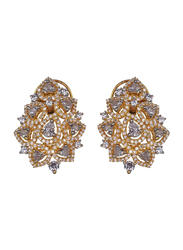 Glam Jewels The Jasmine Studs Earrings for Women, Gold