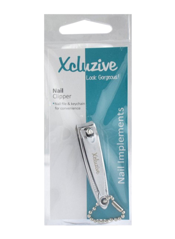 Xcluzive Nail Clipper With Key Ring with File-602-F, Silver