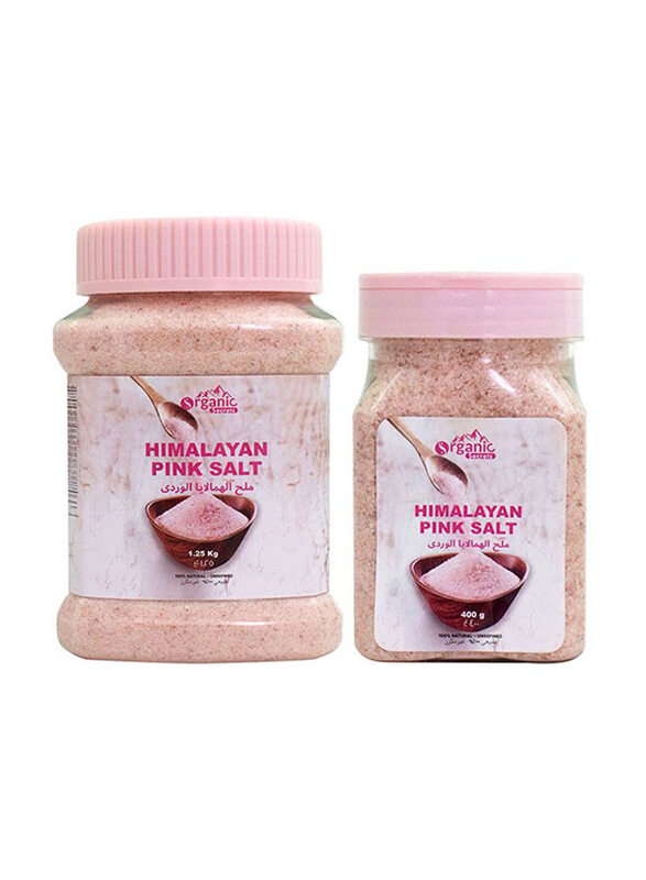 

Organic Secrets Himalaya Pink Salt, 2 Pieces, 1.25Kg + 400g