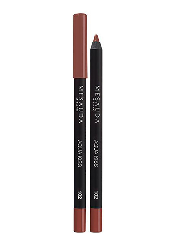 Mesauda Aqua Kiss Waterproof Lip Pencil, 1.14gm, 102 Bonheur, Brown