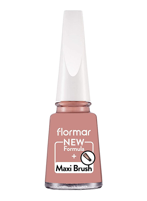 

Flormar Classic Nail Enamel with Maxi Brush, 502 Slow Dancing, Beige