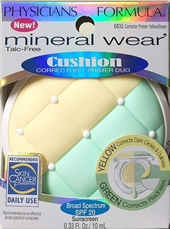 Physicians Formula Mineral Wear Cushion Corrector + Primer Duo SPhysicians Formula 20 C/P Yellow/Green