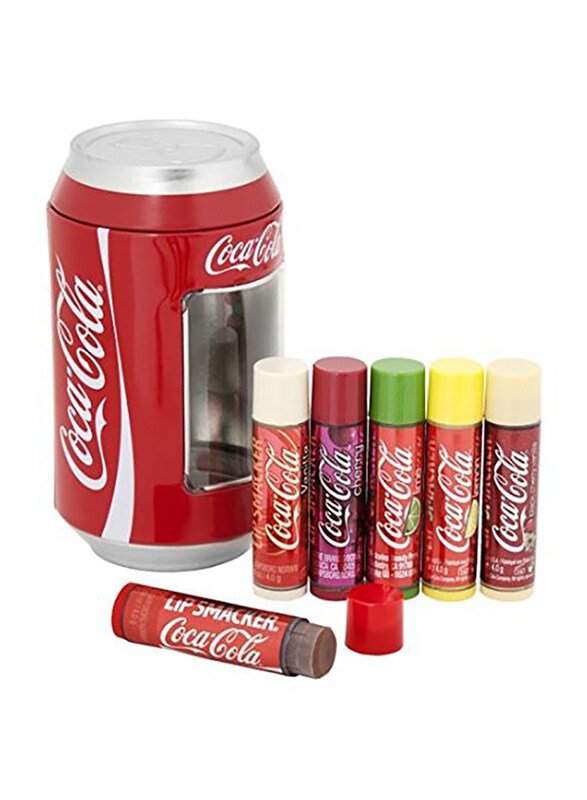 

Lip Smacker 6-Pieces Coca Cola Classic Can Tin Box Lip Balm, Multicolor