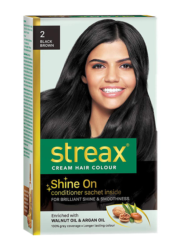Streax Cream Hair Color, Black Brown, 120ml