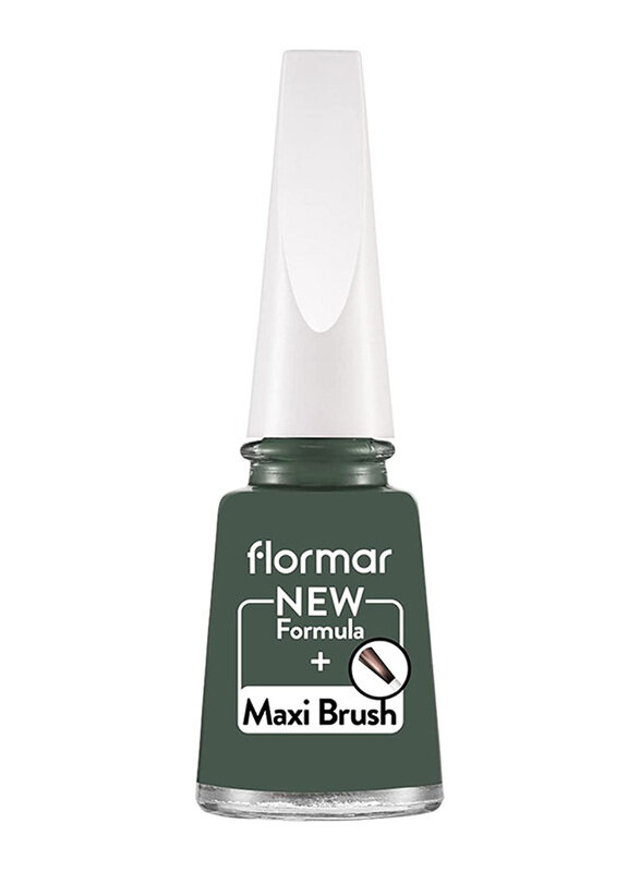 

Flormar Classic Nail Enamel with Maxi Brush, 453 Khaki Green, Green