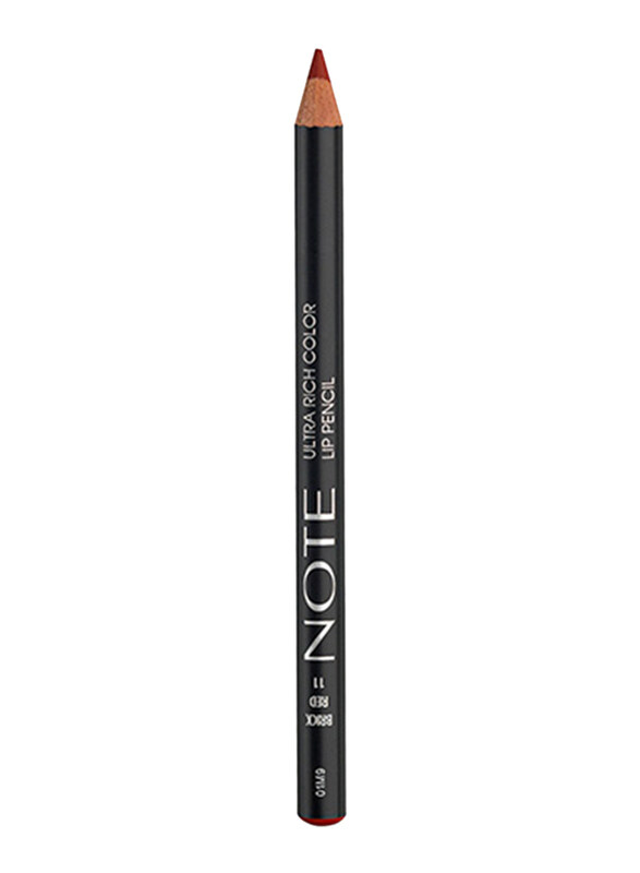 

Note Ultra Rich Colour Lip Pencil, 1.1g, 11 Brick Red, Red