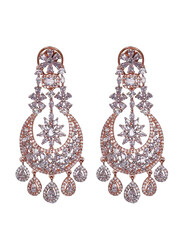 Glam Jewels The Chandelier Dangle Earrings for Women, Rose Gold