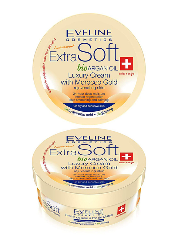Eveline Extra Soft Bio Argan Oil Luxury Cream with Morocco Gold, 200ml