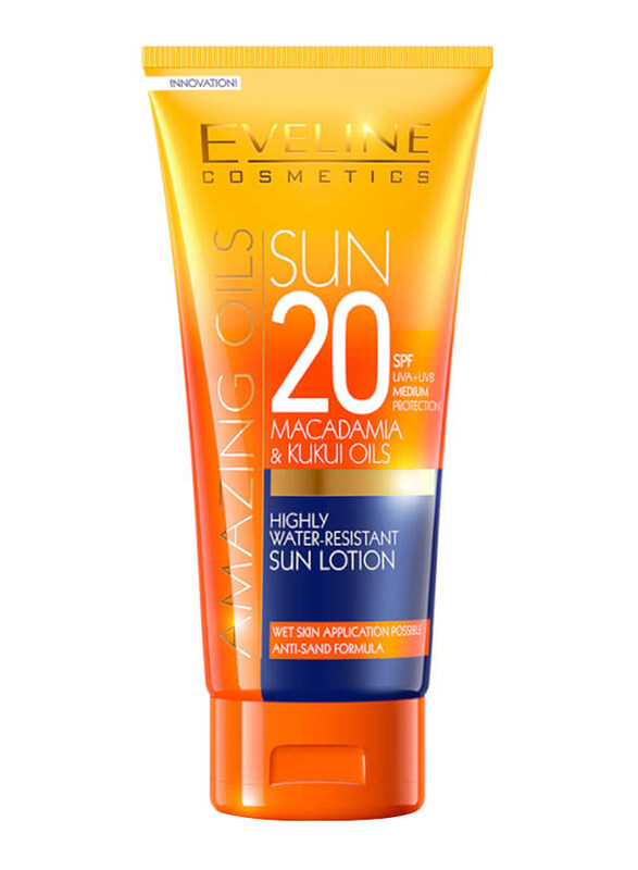 

Eveline SPF 20 Amazing Oils Highly Water-Resist Sunscreen, 200ml