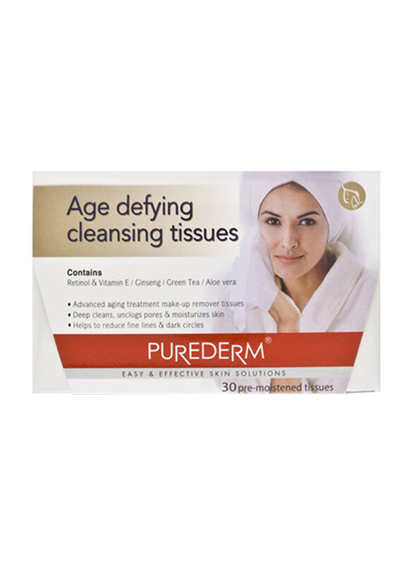 

Purederm Pu-Ads112 Age Defying Cleansing Tissues, 30 Pieces