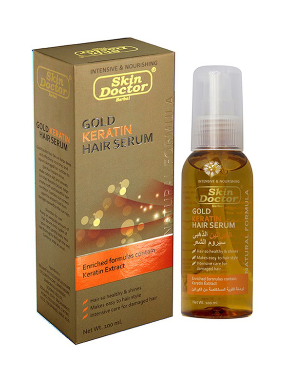 Skin Doctor Gold Keratin Insentive and Nourishing Hair Serum, 100ml