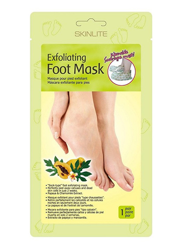 Skin Lite Exfoliating Foot Mask, 2 Pieces