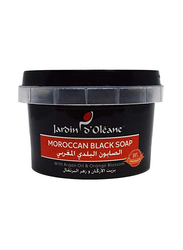 Jardin d'Oleane Moroccan Black Soap with Argan Oil & Orange Blossom, 250gm